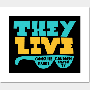 They Live - Underground movie Shirt design. Typography art. Posters and Art